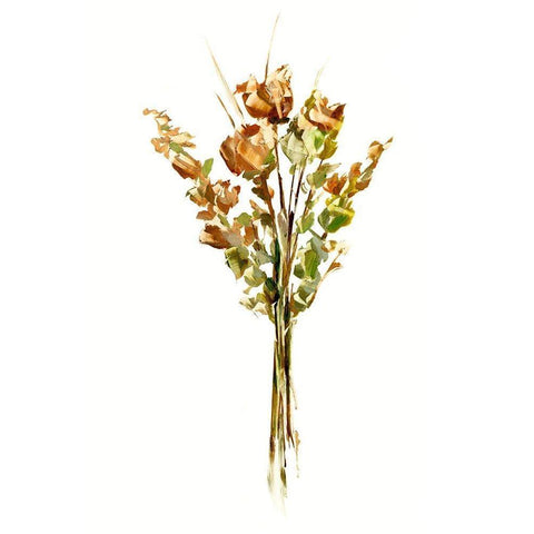 Autumn Roses I Black Modern Wood Framed Art Print with Double Matting by Harper, Ethan