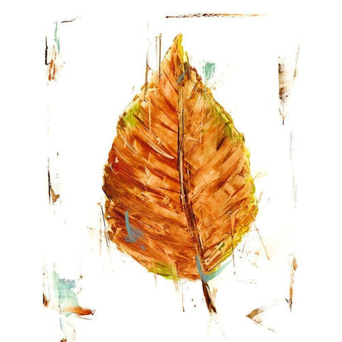Autumn Leaf Study III Black Modern Wood Framed Art Print with Double Matting by Harper, Ethan