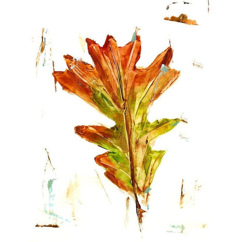 Autumn Leaf Study IV White Modern Wood Framed Art Print by Harper, Ethan