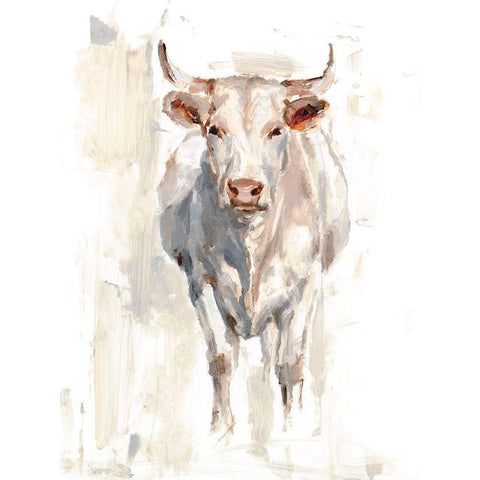 Sunlit Cows II Black Modern Wood Framed Art Print with Double Matting by Harper, Ethan