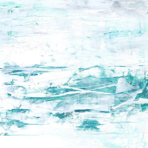 Caribbean Currents I White Modern Wood Framed Art Print with Double Matting by Harper, Ethan