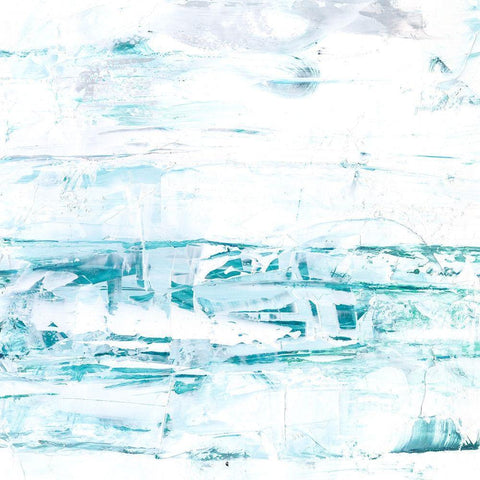 Caribbean Currents II White Modern Wood Framed Art Print by Harper, Ethan