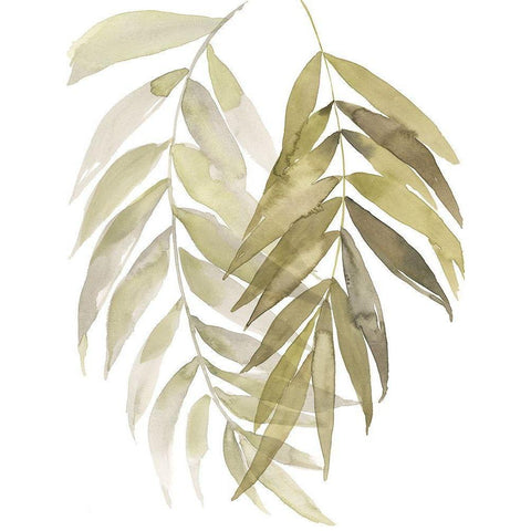 Palm Embrace I White Modern Wood Framed Art Print by Goldberger, Jennifer