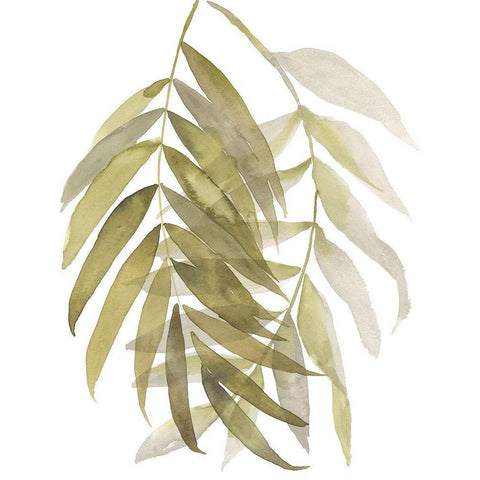 Palm Embrace II White Modern Wood Framed Art Print by Goldberger, Jennifer