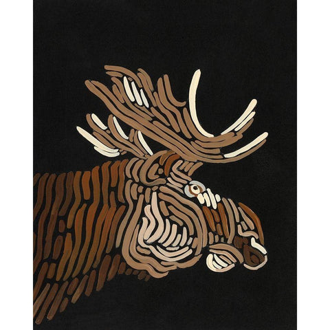 Forest Dweller I Black Modern Wood Framed Art Print by Moore, Regina