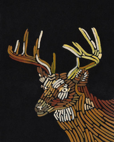 Forest Dweller III Black Ornate Wood Framed Art Print with Double Matting by Moore, Regina