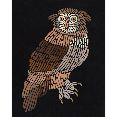 Forest Dweller V Black Modern Wood Framed Art Print with Double Matting by Moore, Regina