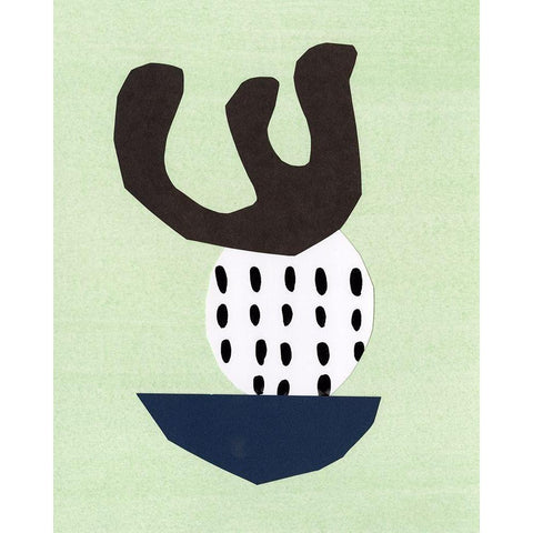 Quirks II Black Modern Wood Framed Art Print with Double Matting by Stramel, Renee W.