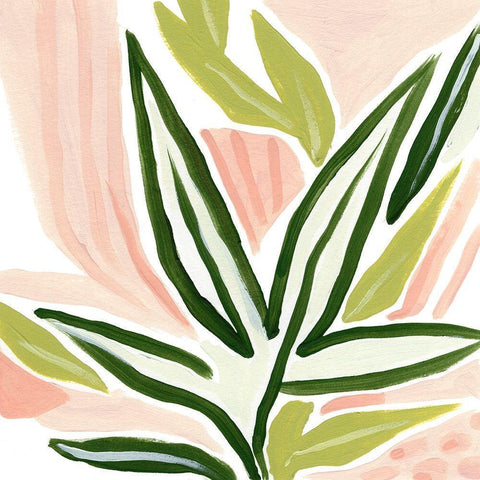 Island Whim I Black Modern Wood Framed Art Print by Vess, June Erica