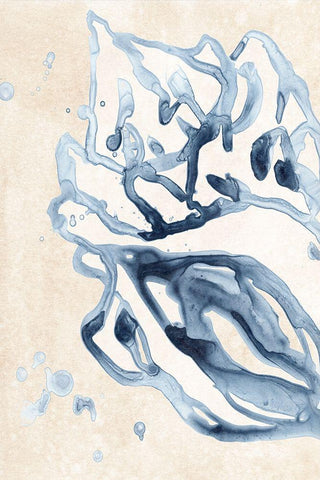 Water Shells II White Modern Wood Framed Art Print with Double Matting by Vess, June Erica