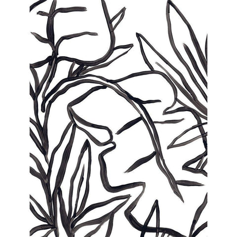 Naive Foliage I Gold Ornate Wood Framed Art Print with Double Matting by Vess, June Erica