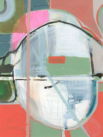 Collage I Black Ornate Wood Framed Art Print with Double Matting by Cartissi