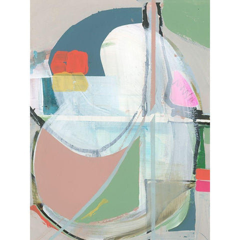 Collage II Black Modern Wood Framed Art Print by Cartissi