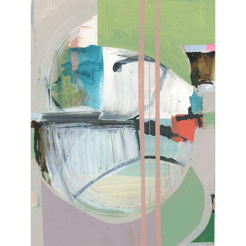 Collage III Black Modern Wood Framed Art Print with Double Matting by Cartissi