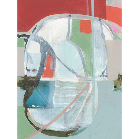 Collage IV White Modern Wood Framed Art Print by Cartissi