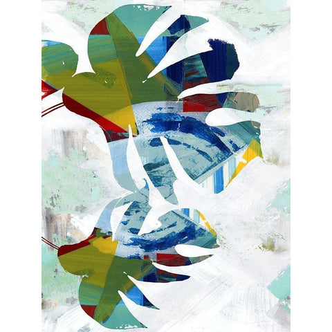 Monstera III White Modern Wood Framed Art Print by Cartissi