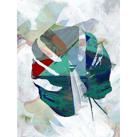 Monstera V White Modern Wood Framed Art Print by Cartissi