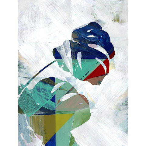 Monstera VI White Modern Wood Framed Art Print by Cartissi