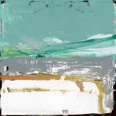 Dartmoor Blues IV Black Ornate Wood Framed Art Print with Double Matting by Cartissi