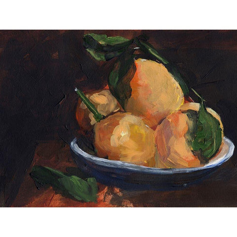 Fruit Plate I Black Modern Wood Framed Art Print with Double Matting by Parker, Jennifer Paxton