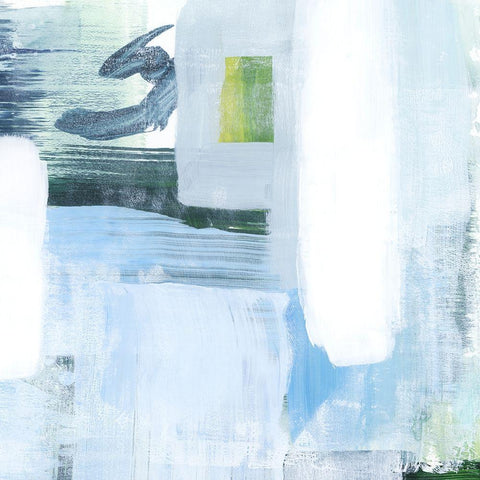 Oceanic Shimmer V White Modern Wood Framed Art Print by Popp, Grace