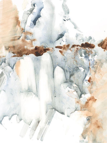 Oxide III White Modern Wood Framed Art Print with Double Matting by Harper, Ethan