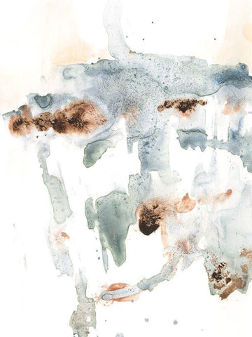 Oxide IV White Modern Wood Framed Art Print with Double Matting by Harper, Ethan