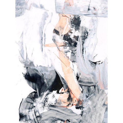 Blush Flame II Black Modern Wood Framed Art Print with Double Matting by Harper, Ethan