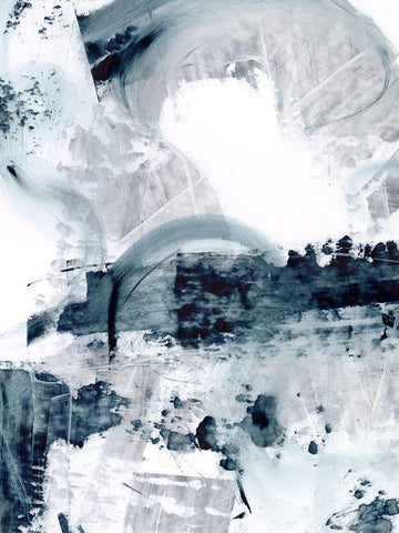 Polar Opposites I White Modern Wood Framed Art Print with Double Matting by Harper, Ethan