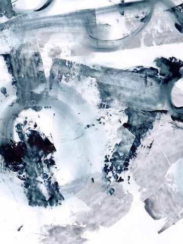 Polar Opposites II White Modern Wood Framed Art Print with Double Matting by Harper, Ethan