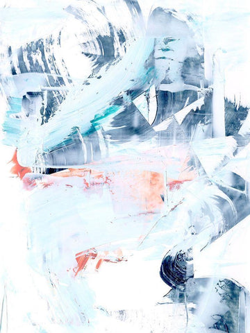 Marbled Candy II White Modern Wood Framed Art Print with Double Matting by Harper, Ethan