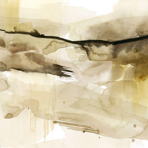 Gold and Chocolate I Black Modern Wood Framed Art Print with Double Matting by Popp, Grace