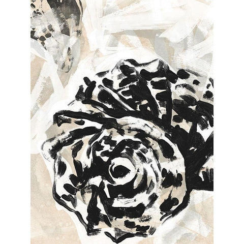 Sea Scumble II Black Modern Wood Framed Art Print with Double Matting by Vess, June Erica