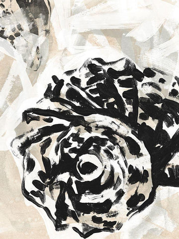 Sea Scumble II White Modern Wood Framed Art Print with Double Matting by Vess, June Erica