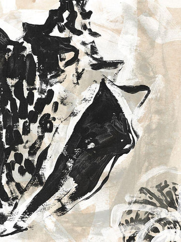 Sea Scumble III White Modern Wood Framed Art Print with Double Matting by Vess, June Erica