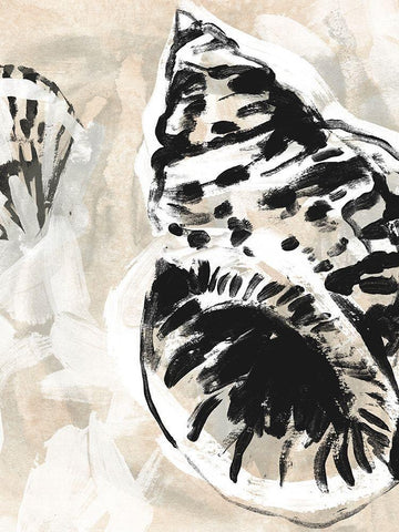 Sea Scumble IV Black Ornate Wood Framed Art Print with Double Matting by Vess, June Erica