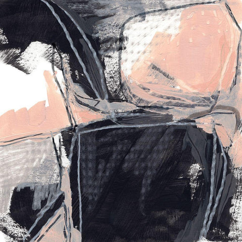 Indicator III White Modern Wood Framed Art Print with Double Matting by Vess, June Erica