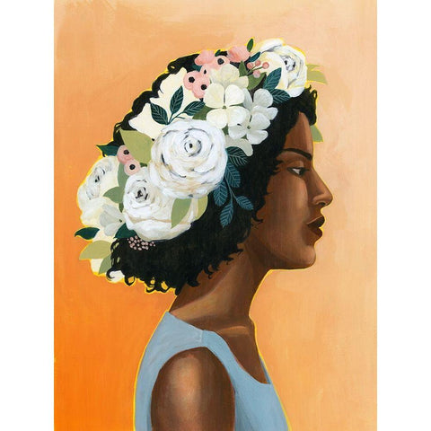 Modern Laurel I Gold Ornate Wood Framed Art Print with Double Matting by Popp, Grace