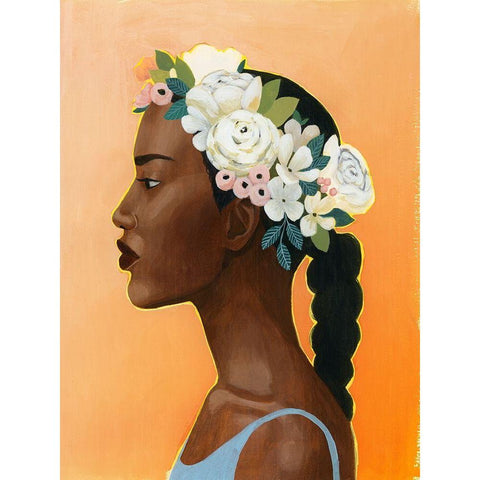 Modern Laurel II Gold Ornate Wood Framed Art Print with Double Matting by Popp, Grace