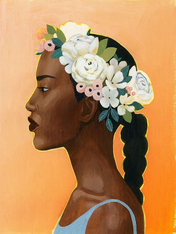 Modern Laurel II White Modern Wood Framed Art Print with Double Matting by Popp, Grace