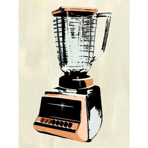 Retro Kitchen Appliance I Black Modern Wood Framed Art Print with Double Matting by Warren, Annie