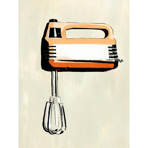 Retro Kitchen Appliance III Black Modern Wood Framed Art Print by Warren, Annie