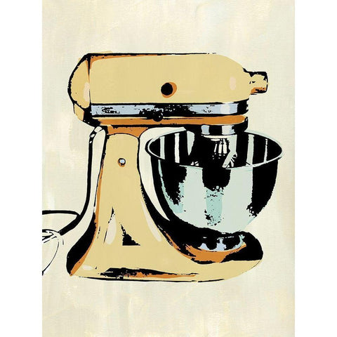 Retro Kitchen Appliance IV Black Modern Wood Framed Art Print by Warren, Annie