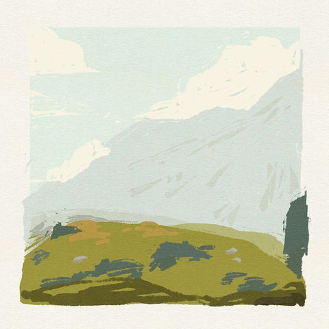 Alpine Ascent II White Modern Wood Framed Art Print by Green, Jacob