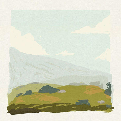 Alpine Ascent III White Modern Wood Framed Art Print by Green, Jacob
