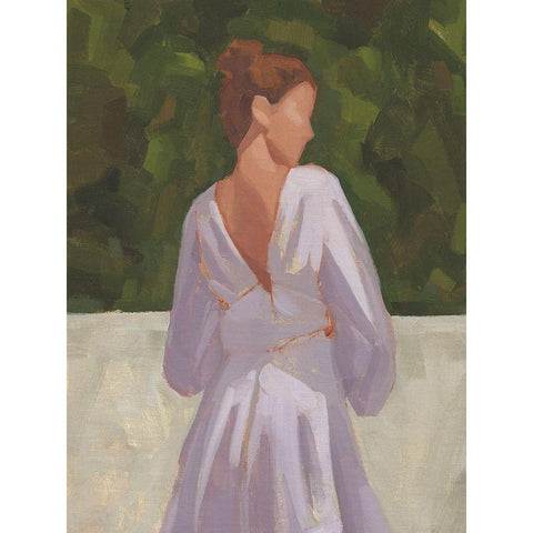 In the Garden II White Modern Wood Framed Art Print by Green, Jacob