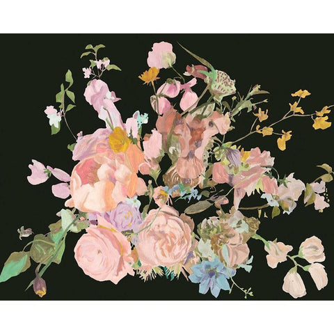 Blooming in the Dark I Gold Ornate Wood Framed Art Print with Double Matting by Wang, Melissa