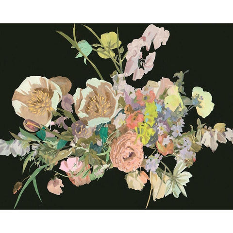 Blooming in the Dark IV Gold Ornate Wood Framed Art Print with Double Matting by Wang, Melissa