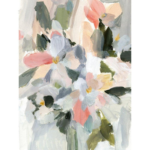 Soft as Petals I Black Modern Wood Framed Art Print with Double Matting by Warren, Annie