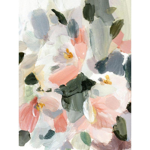 Soft as Petals II Black Modern Wood Framed Art Print with Double Matting by Warren, Annie